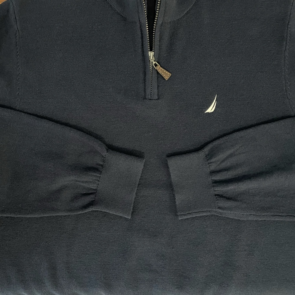 Like New | Nautica Navtech Quarter 1/4-Zip Mock Neck Pullover Sweater - Picture 9 of 13